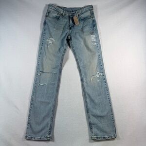 Levis Jeans Mens 31 Blue 511 Straight Light Wash NWT